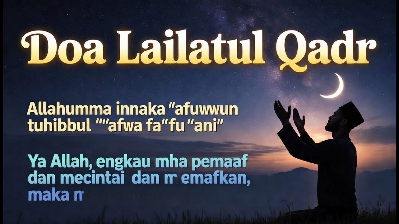 ALLAHUMMA INNAKA AFUWWUN TUHIBBUL AFWA FA'FU ANNEE | Amalan Doa Malam Lailatul Qadar
