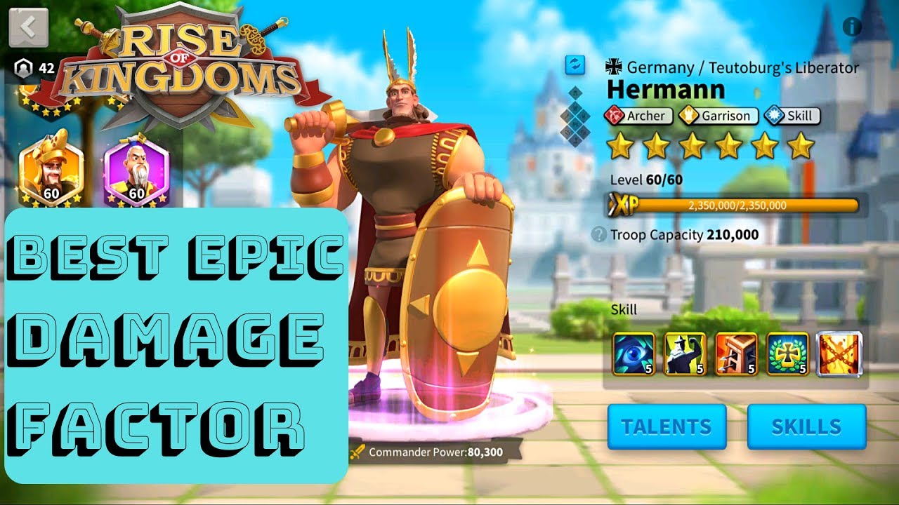 MAX SKILL Hermann commander spotlight v 2.0 - all you need to know - Rise of Kingdoms