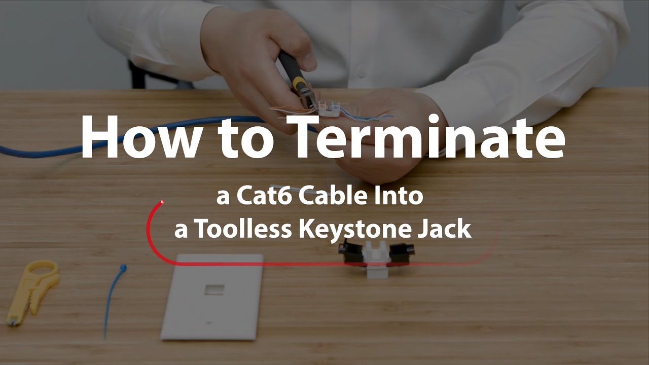 Как подключить кабель Cat6 к гнезду Toolless keystone | FS.COM