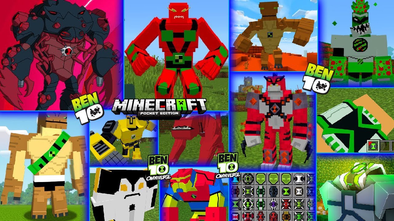 OMNIVERSE ALIENS 🔥! BEN 10 V21 MOD FOR MINECRAFT PE | MCPE 1.21+