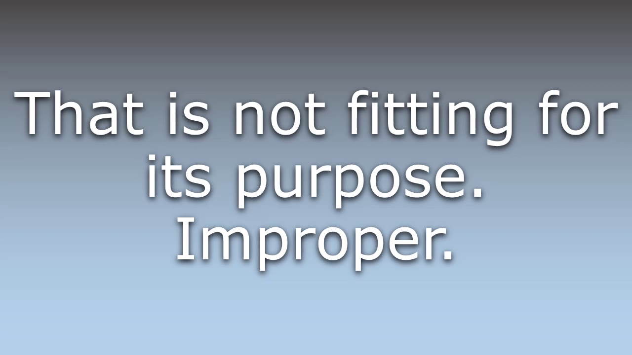 What does Unfitting mean?