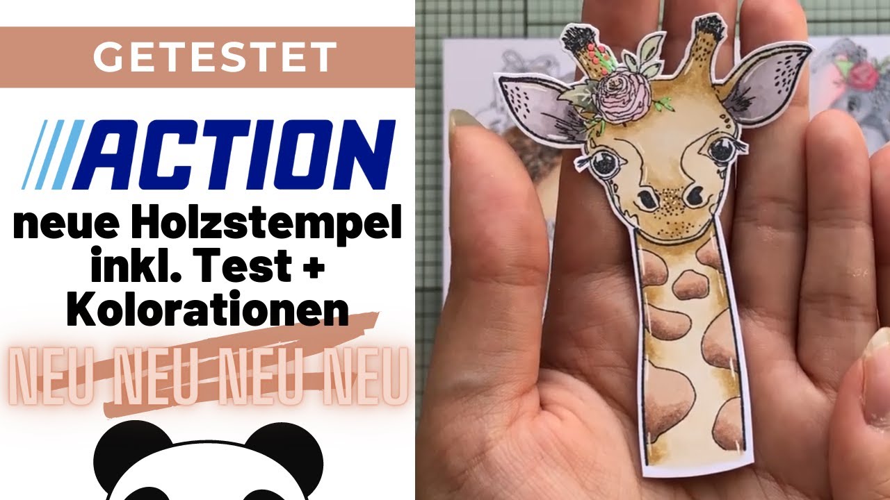 ❤️ALLE neuen Action Holzstempel - getestet und koloriert - sooo s&uuml;&szlig;e Motive ❤️| Pandalina Crafting