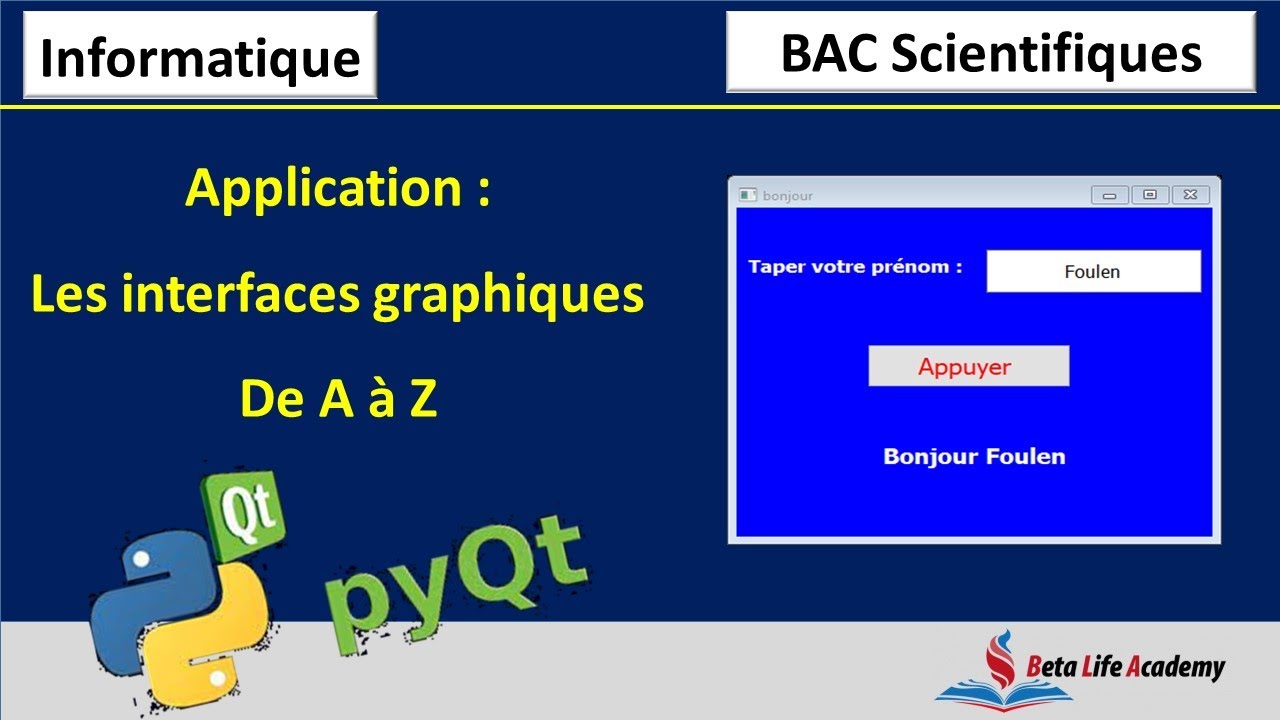 Informatique - Les interfaces graphiques | BAC Scientifiques