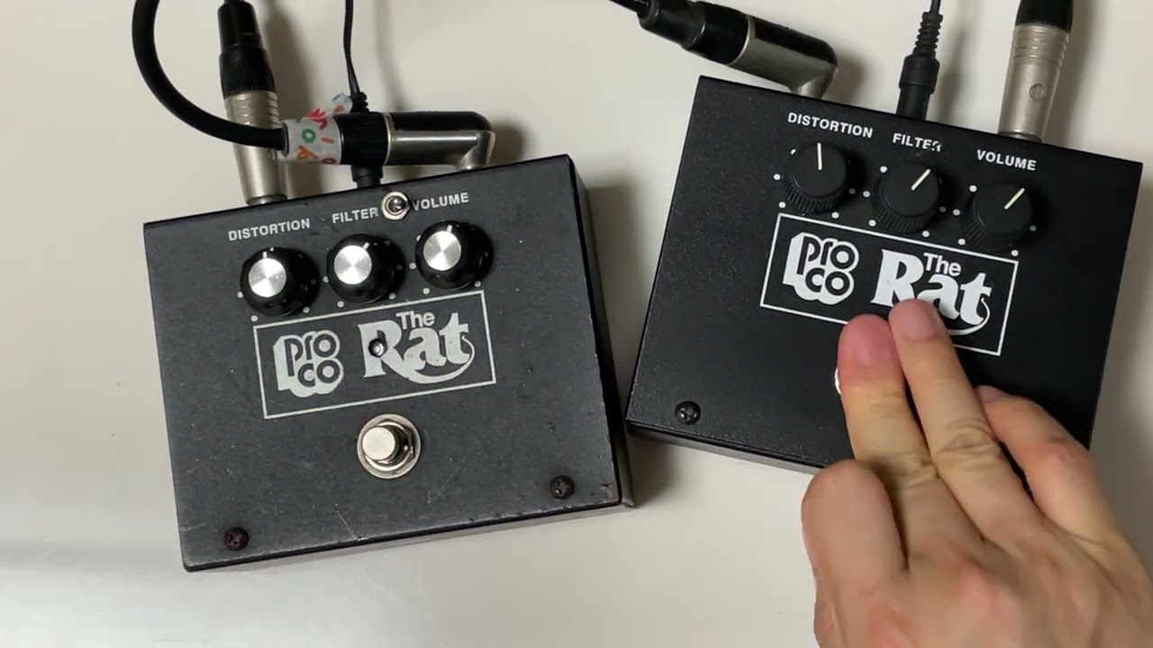 Proco rat vintage reissue LM308 vs OP07 chip with Tele from clean channel (no talking)