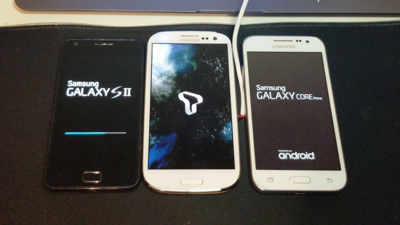 Samsung Galaxy S2 (LG U+) vs Samsung Galaxy S3 4G (SKT) vs Samsung Galaxy Core Prime Boot animation