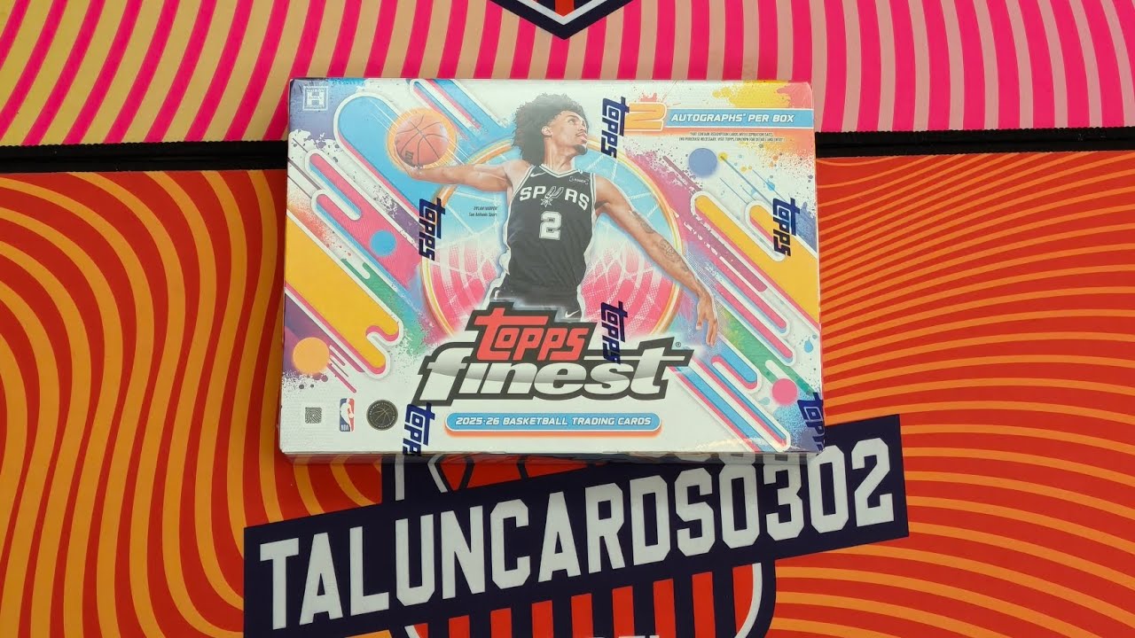 2025 - 26 Topps Finest 籃球卡盒，台幣22500一盒，6包，一包10張卡，保證兩張簽名 NBA Basketball Trading Cards Hobby Box RC