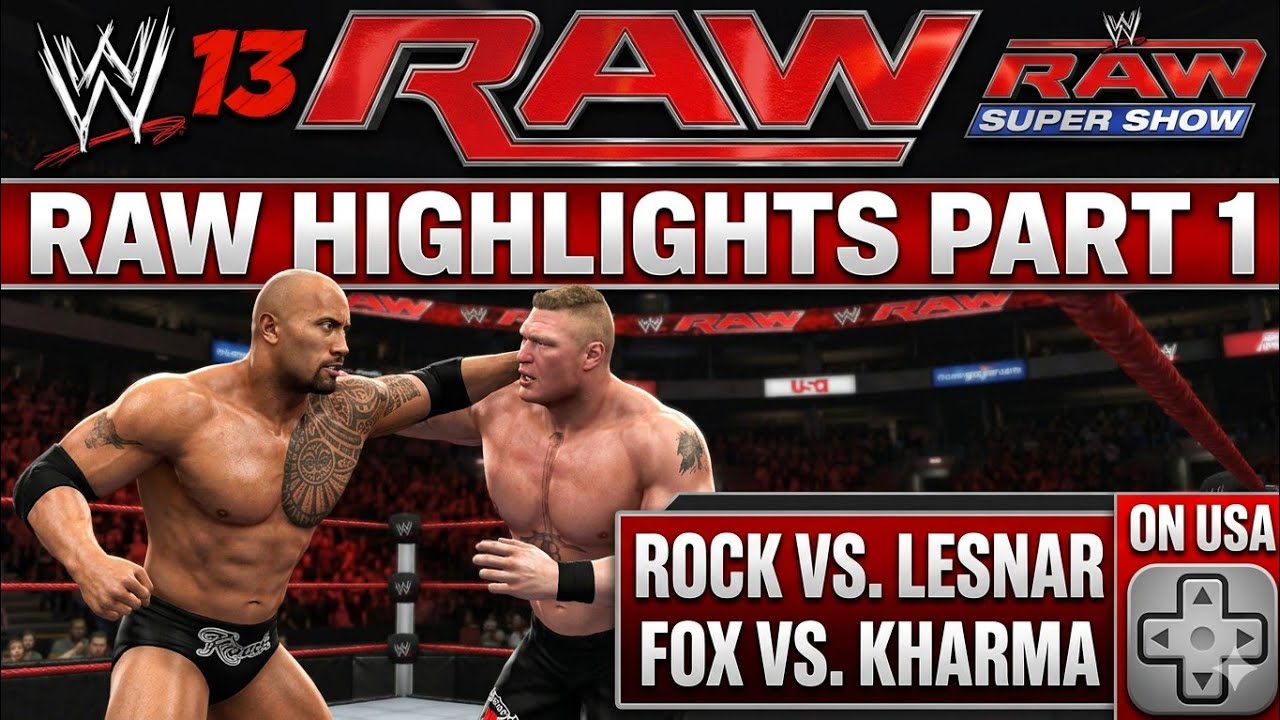 WWE 2K13 WII Universe Mode Raw Full Highlights Gameplay WWE 2k13  Part #1