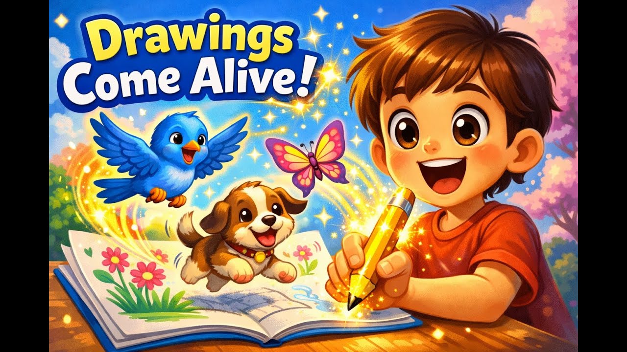 The Magic Pencil That Brings Drawings Alive | Inspiring Kids Story About Creativity & Kindness