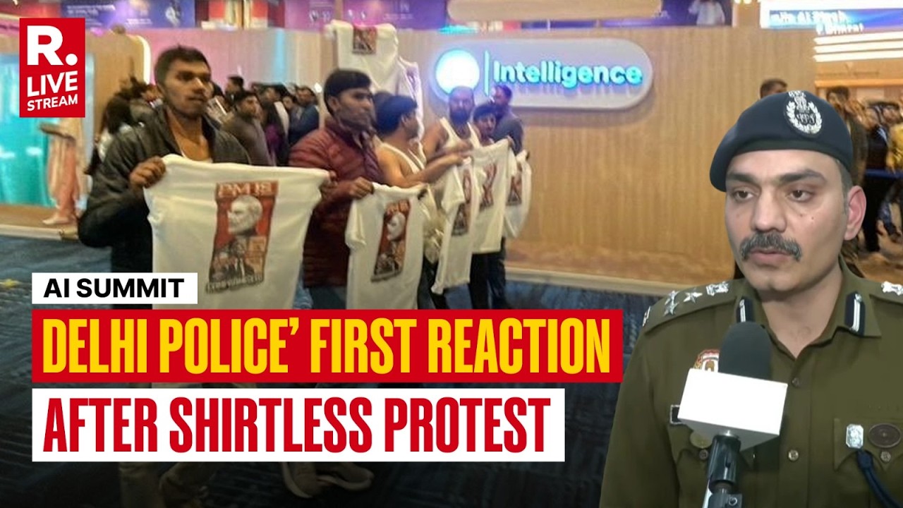 AI Summit Row: Delhi Police Issues First Response on Protest | Shirtless Protest in Bharat Mandapam