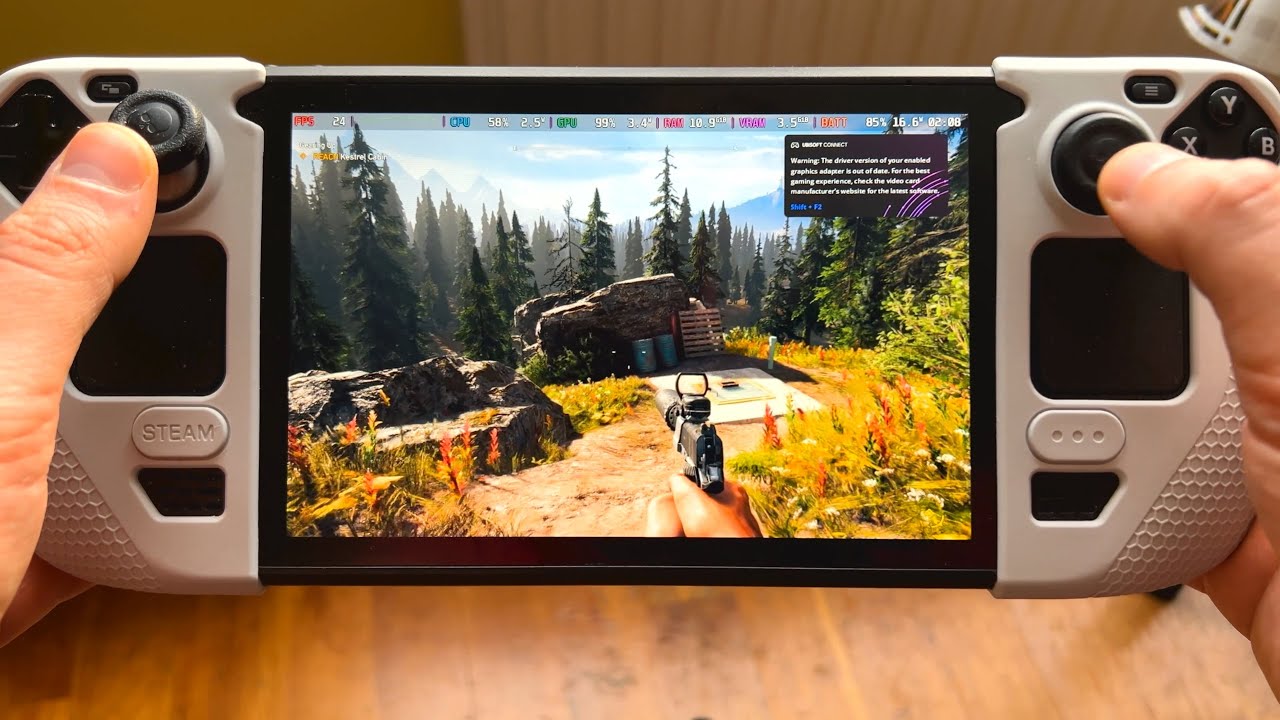 Far Cry 5 — масштабирование без потерь на ЖК-дисплее Steam Deck