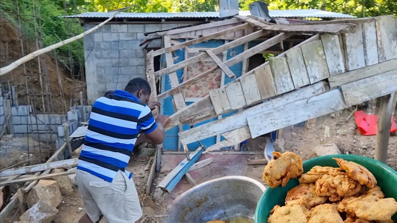knockdown the board house to extend the foundation - season fritters for breakfast