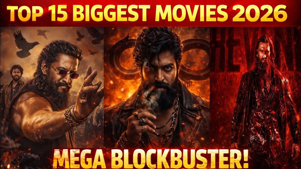February–March 2026 की 15 Blockbuster Movies | Toxic, Swayambhu, Peddi | Upcoming Movies 2026