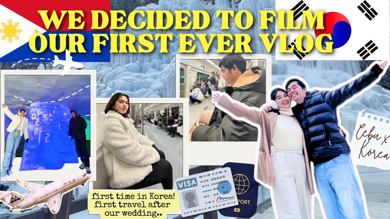 FIRST EVER VLOG| Arrival in Korea from Cebu (First Snow as a Married Couple!) Travel Tips + Expenses
