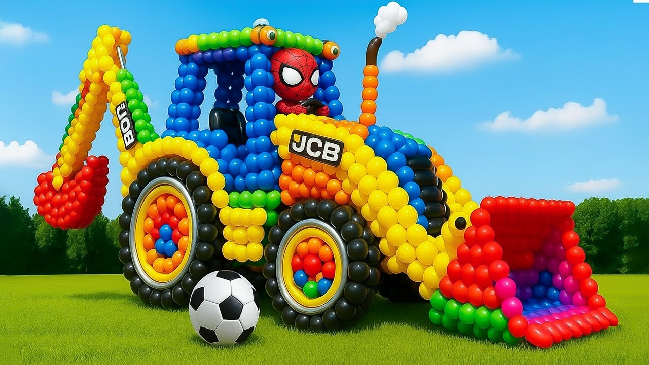 The mascot vibrato assistant JCB and Tractor placed on the football field is popular, co produced