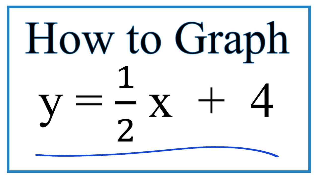 How to Graph y = 1/2x + 4
