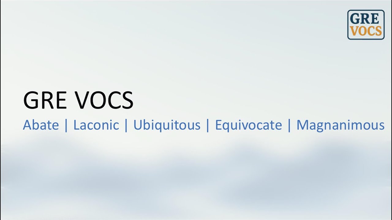 GRE Vocab | Lesson 1 