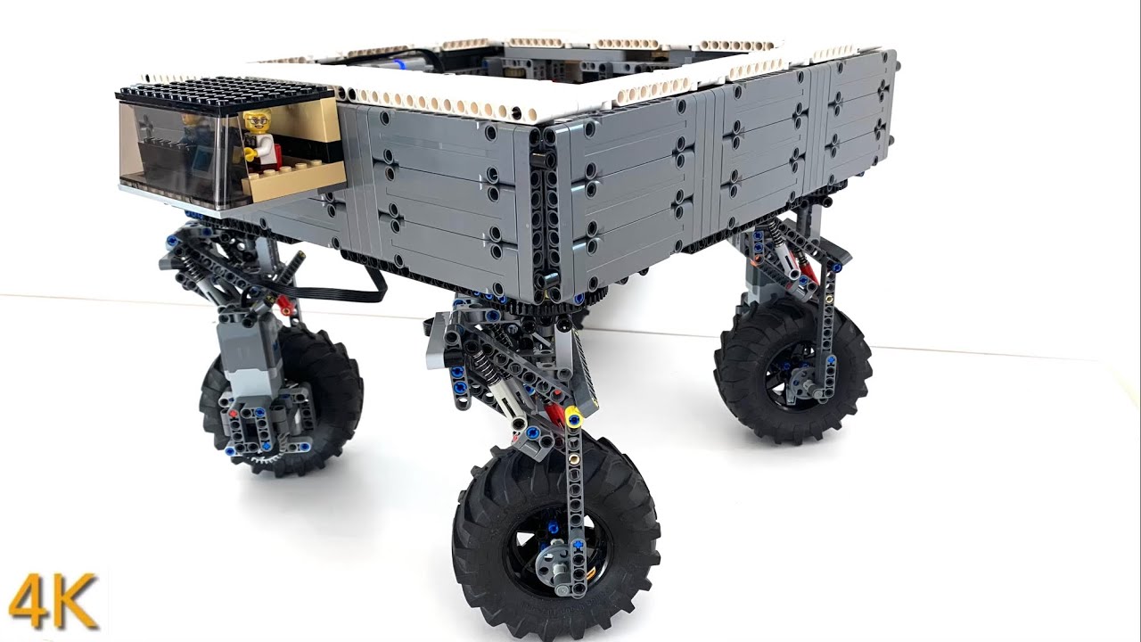 Incredibly Unique 4x4 Crawler! Lego Technic Moc with 360 Steering wheels goes Crawling! 4K