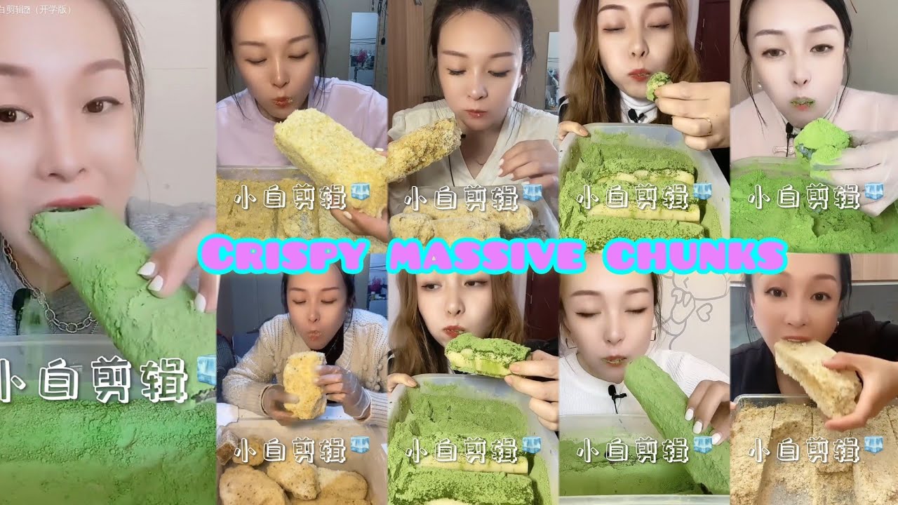 🤯🧊SQUEAKY BUCKWHEAT & MATCHA ICE CHUNKS BY HER ✨❤️|ICE EATING BITES|ONLY BITES ASMR 💦