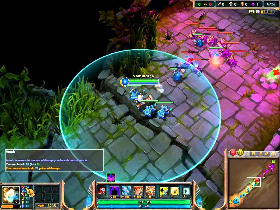 Tristana's Range at Level 1, 9 and 18 (BEFORE 2015 rework)