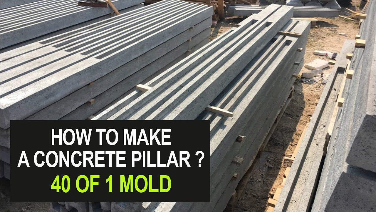 production of CONCRETE POST столб для бетонного забора ПРОИЗВОДСТВО