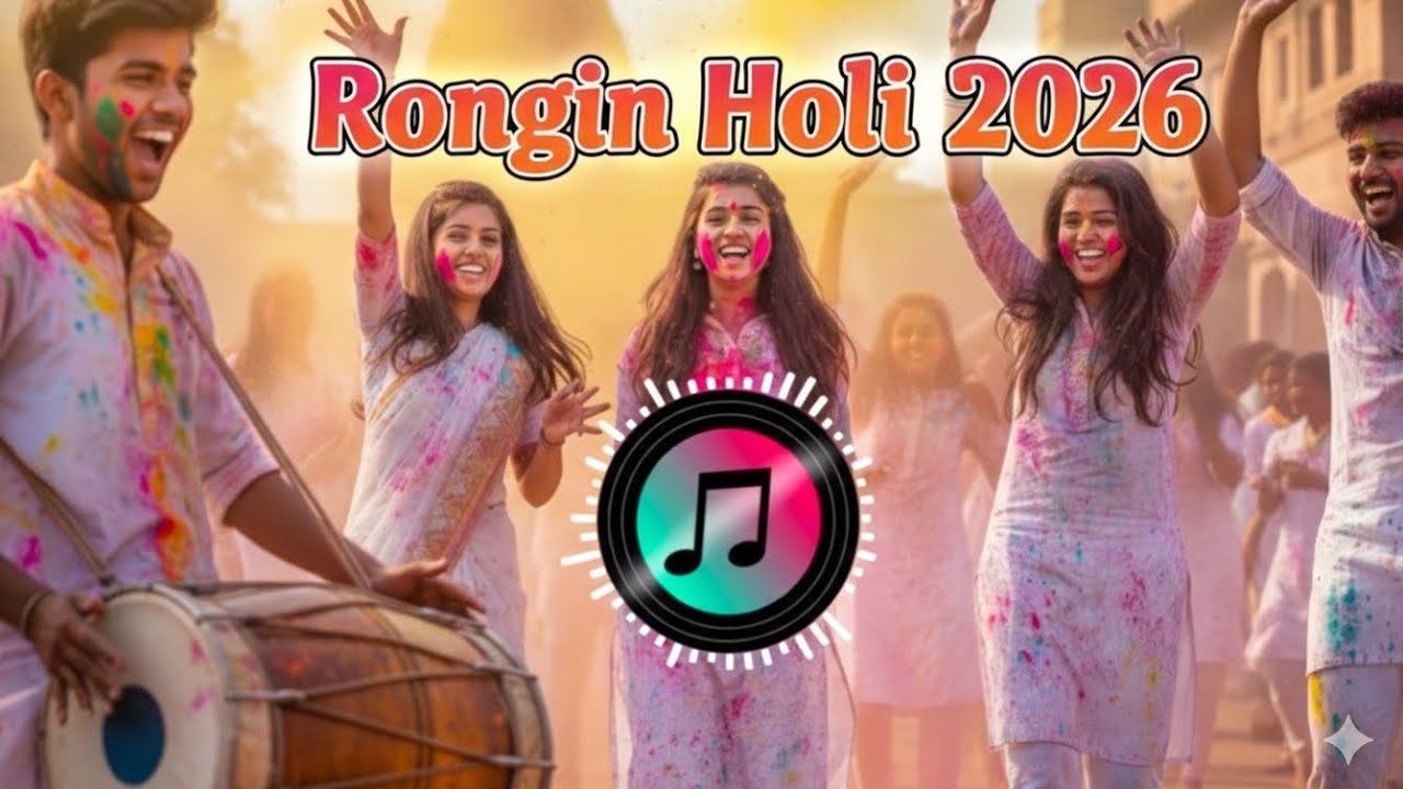 Rongin Holi 2026 | Festive Music Visualizer | New Holi Special Beat Sync Video 🌈