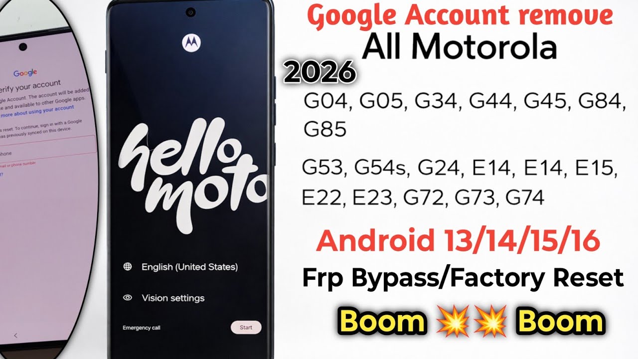 How To Bypass FRP Lock on Motorola 2026🚀Android 13/14/15/16 | All Type Lock Remove 🔥 Factory reset 