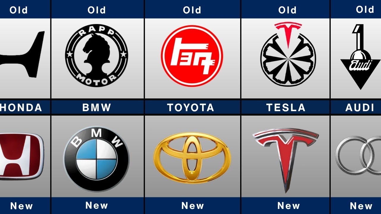 Famous Cars Logos Old Vs New | Shocking Transformation 