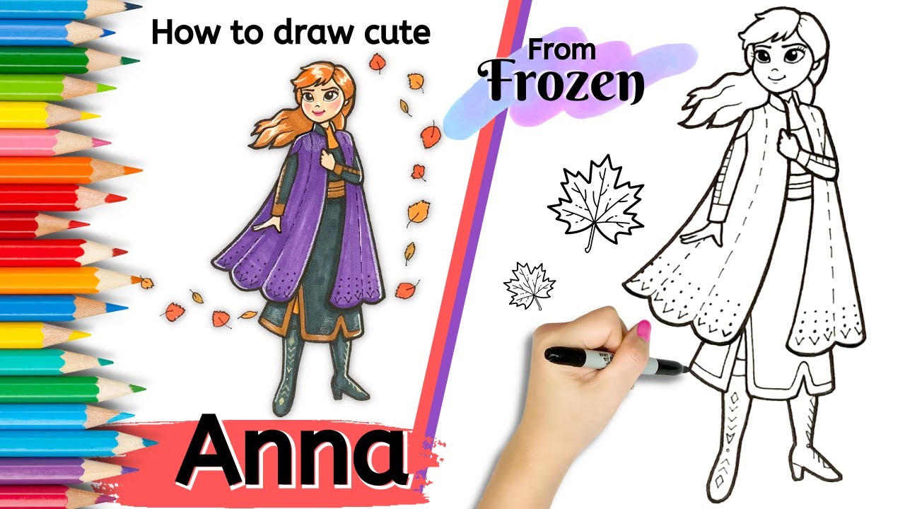 How To Draw Cute | Anna From Frozen | EP 40 | Drawing Tutorial