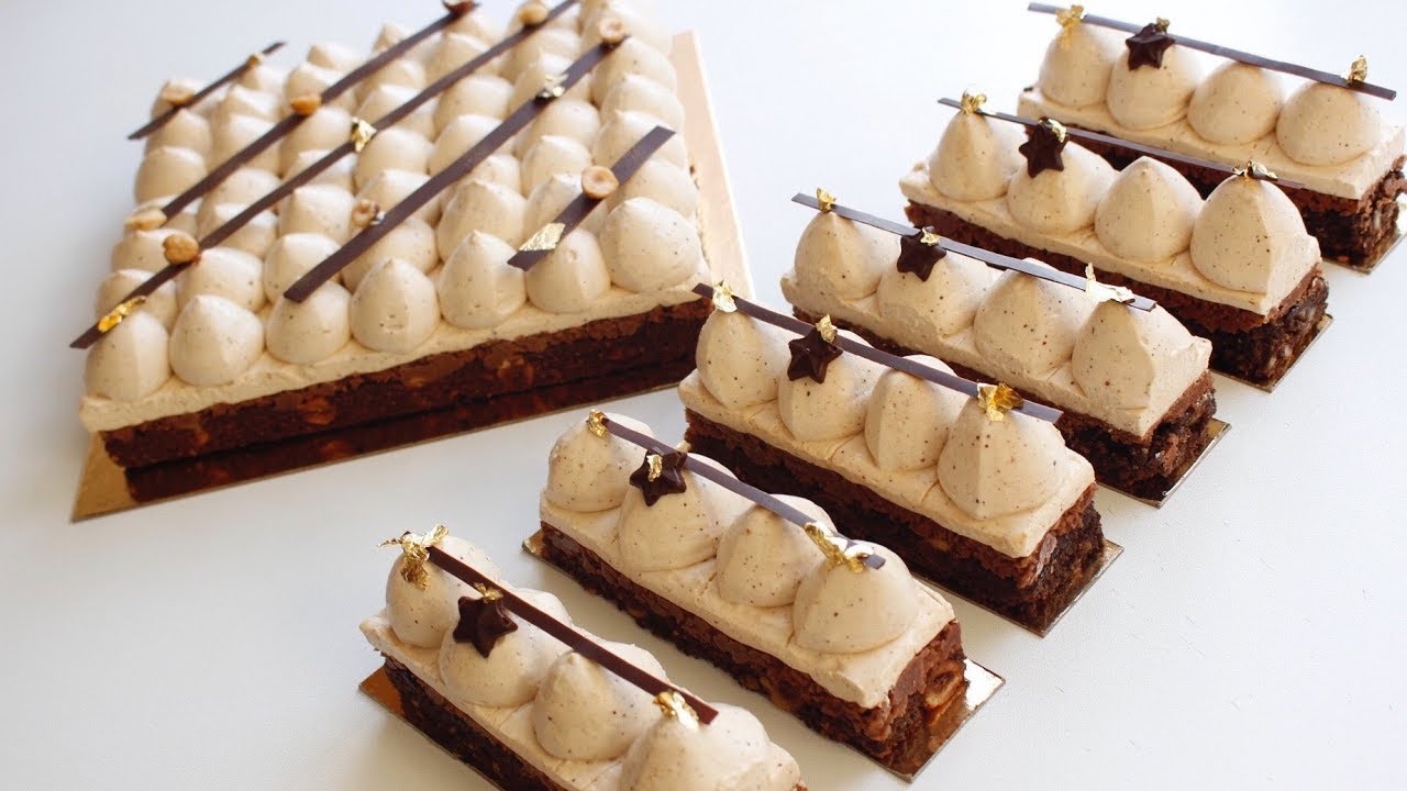 Le Jaubourg  ,Entremets Praliné Chocolat ( de lucile les rois du gâteau)