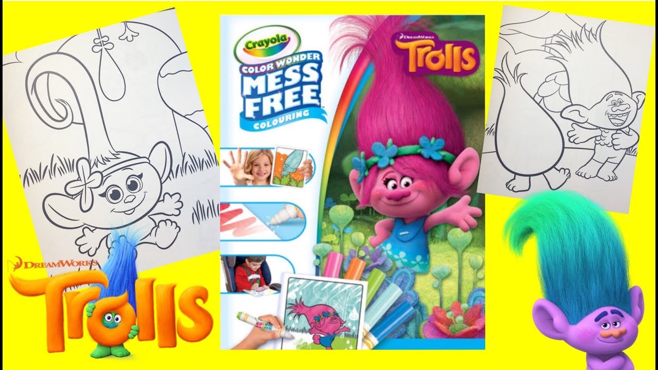 Dreamwroks Coloring Pages Trolls Branch and Baby Poppy | Kids Learning