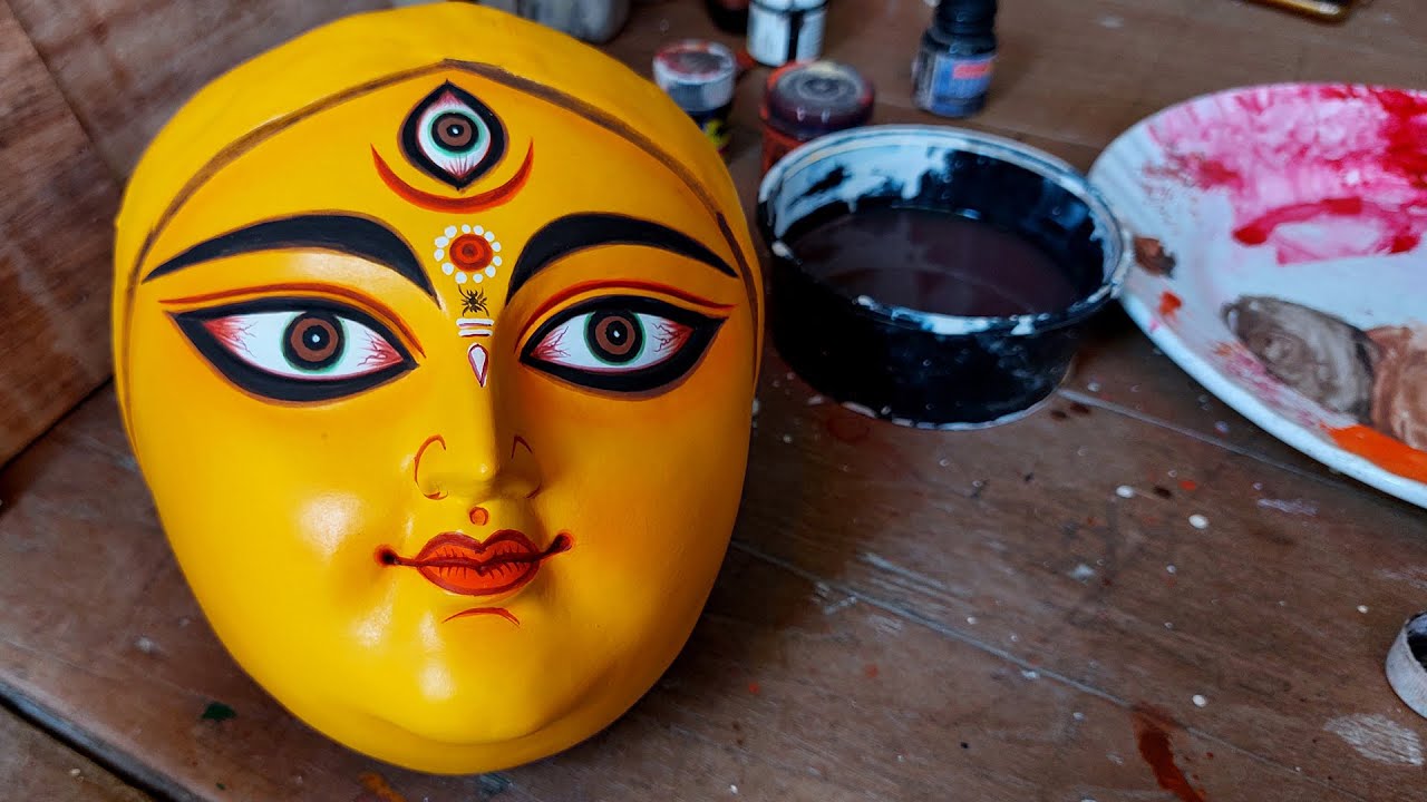 Durga Idol Face painting at Kolkata Kumartuli 2023 | Durga Murti Painting