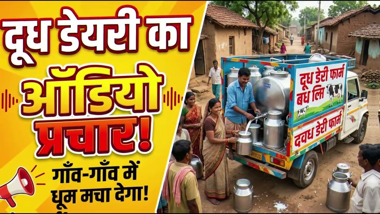 [Demo] दूध डेयरी का ऑडियो प्रचार I दूध डेयरी की रिकॉर्डिंग I Doodh Dairy Recording 2026 I Dairy Farm