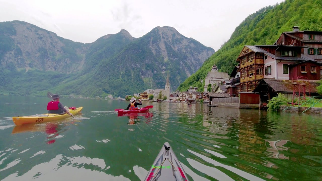 Kajaktour auf dem Hallstätter See (Salzkammergut, Weltkulturerbe Hallstatt; EM-Kanu NRW, 4K