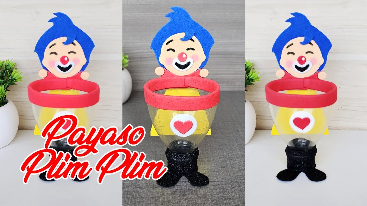 💗Dulcero de plim plim fácil y con pocos materiales 🤡 Ideas Fantásticas #plimplim #dulcero
