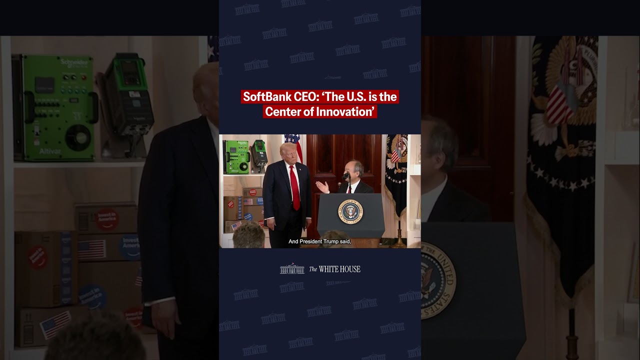 SoftBank CEO Masayoshi Son speaks about the 'Stargate' project at the White House.