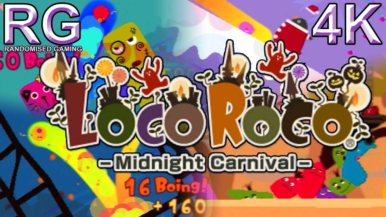 LocoRoco Midnight Carnival - PSP - Intro & Stages 1-4 Gameplay with Mini-games [UHD 4K60]
