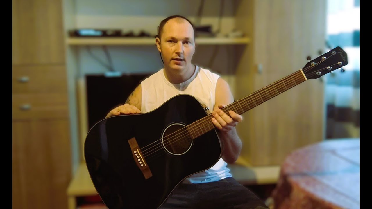 Fender cd 60 замена струн и обслуживание гитары