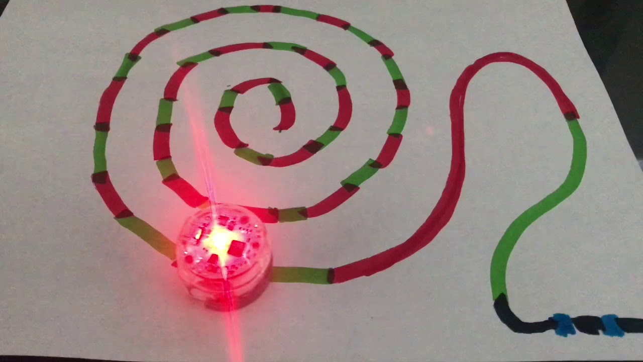 Ozobot bit the Creative Robot. Made some mazes and paths