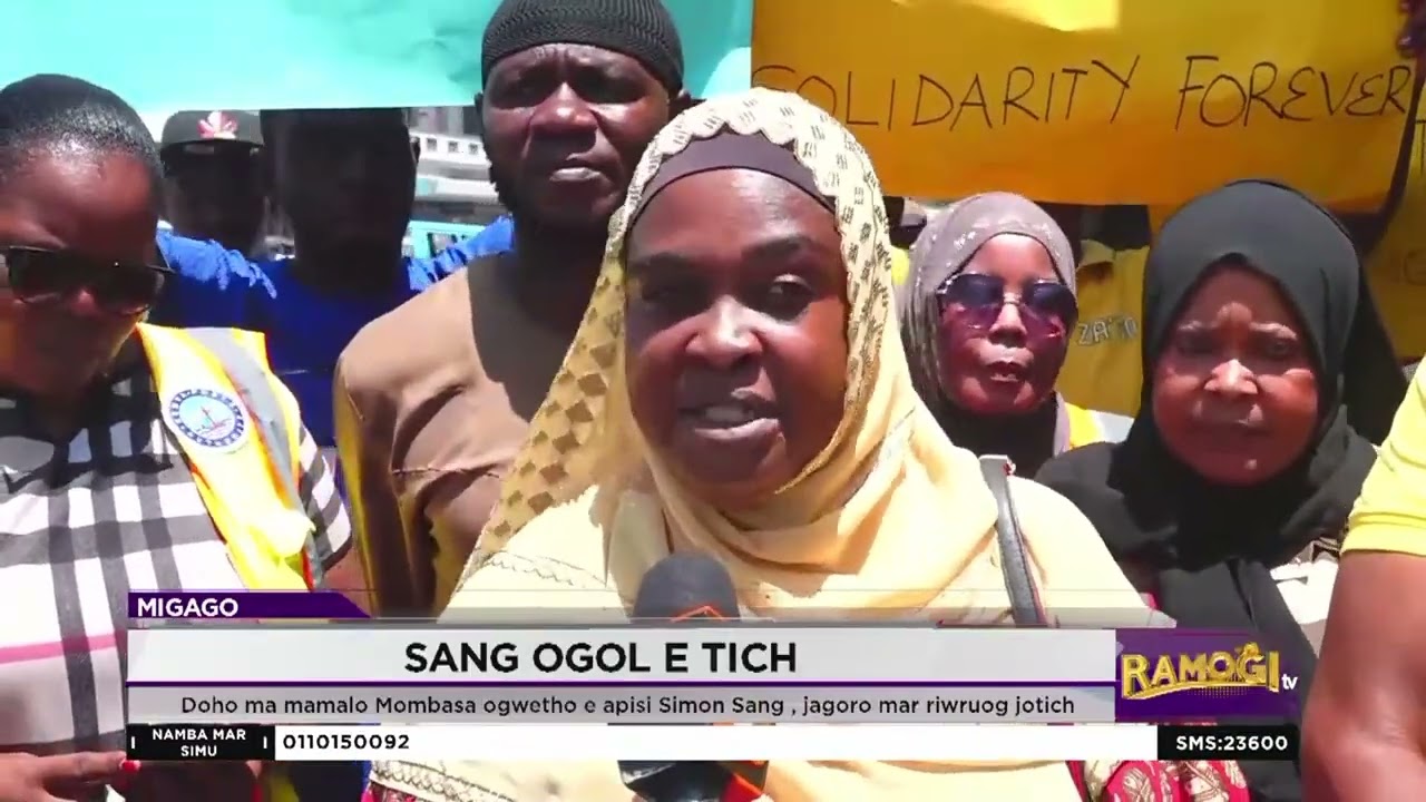 Doho ma malo Mombasa ogwetho e apisi Simon Sang, jagoro mar riwruog jotich