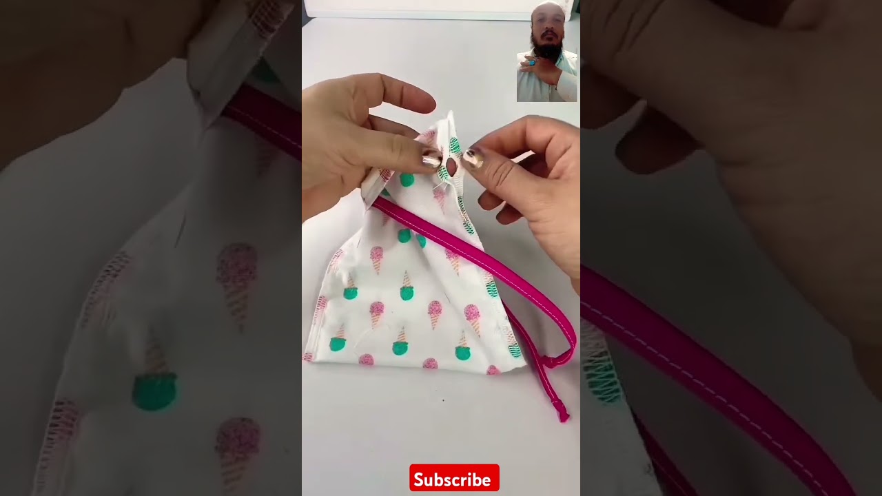 Drawstring Bag Tutorial #costura #sewing #shorts #sewinghacks #sewingtutorial #shortvideo