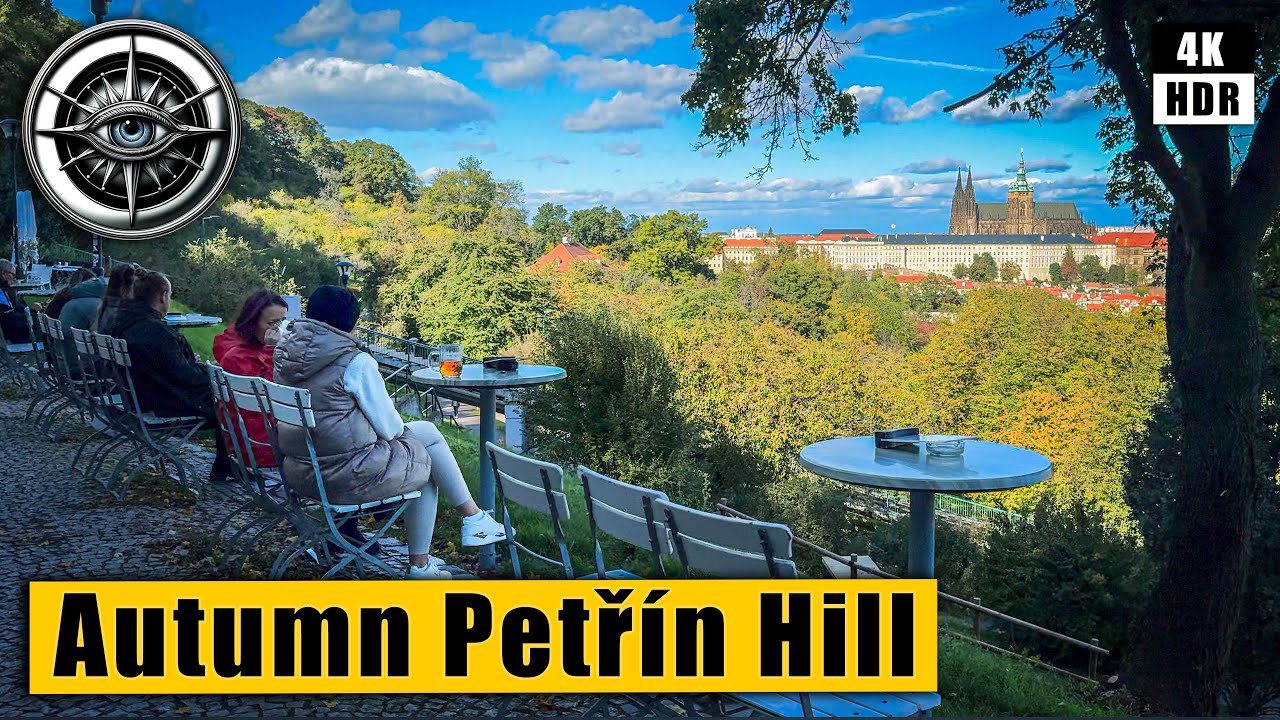 Prague Walking Tour of Autumn Petř&iacute;n Hill 🇨🇿 Czech Republic 4k HDR ASMR