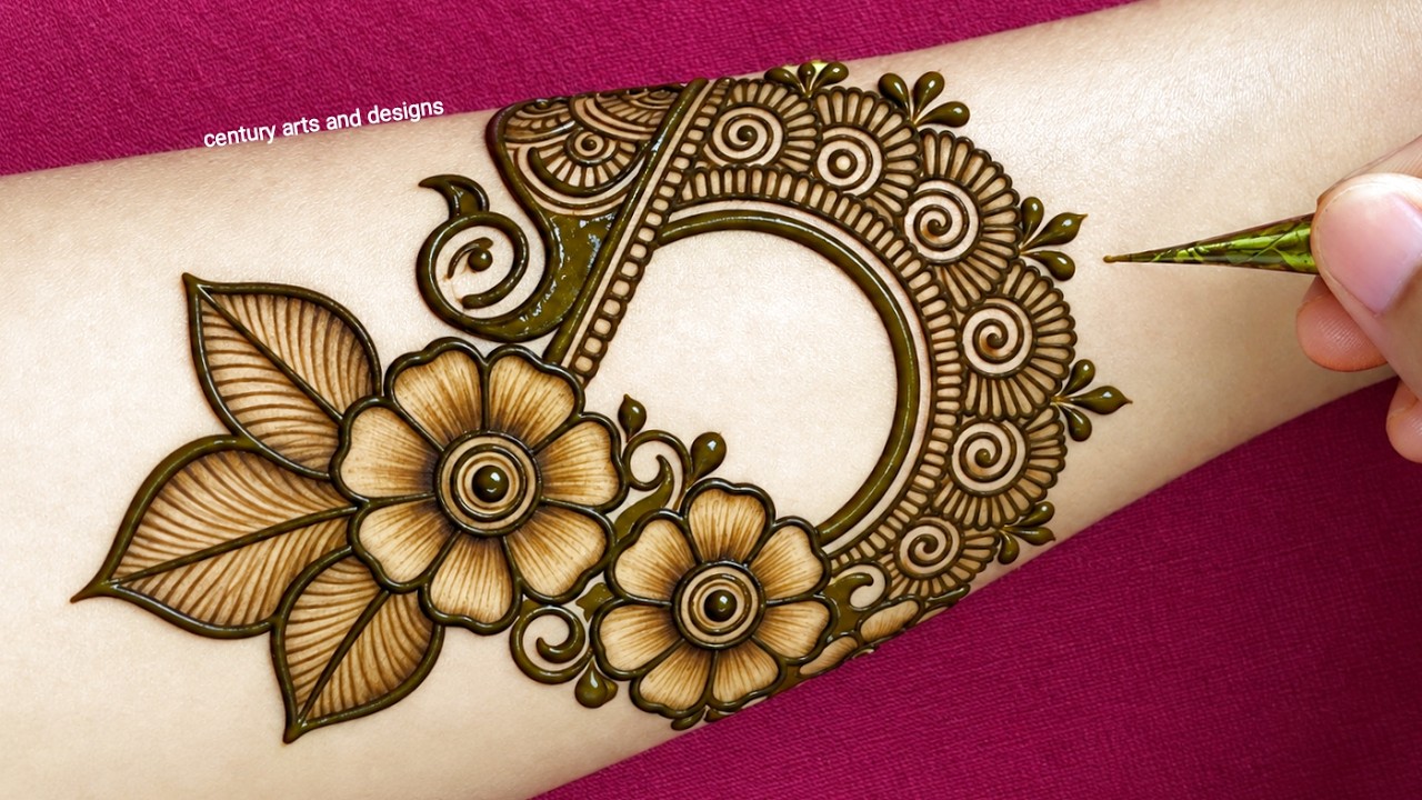 Very beautiful front hand mehndi design | Easy mehndi design | Mehndi ka design | Mehandi design
