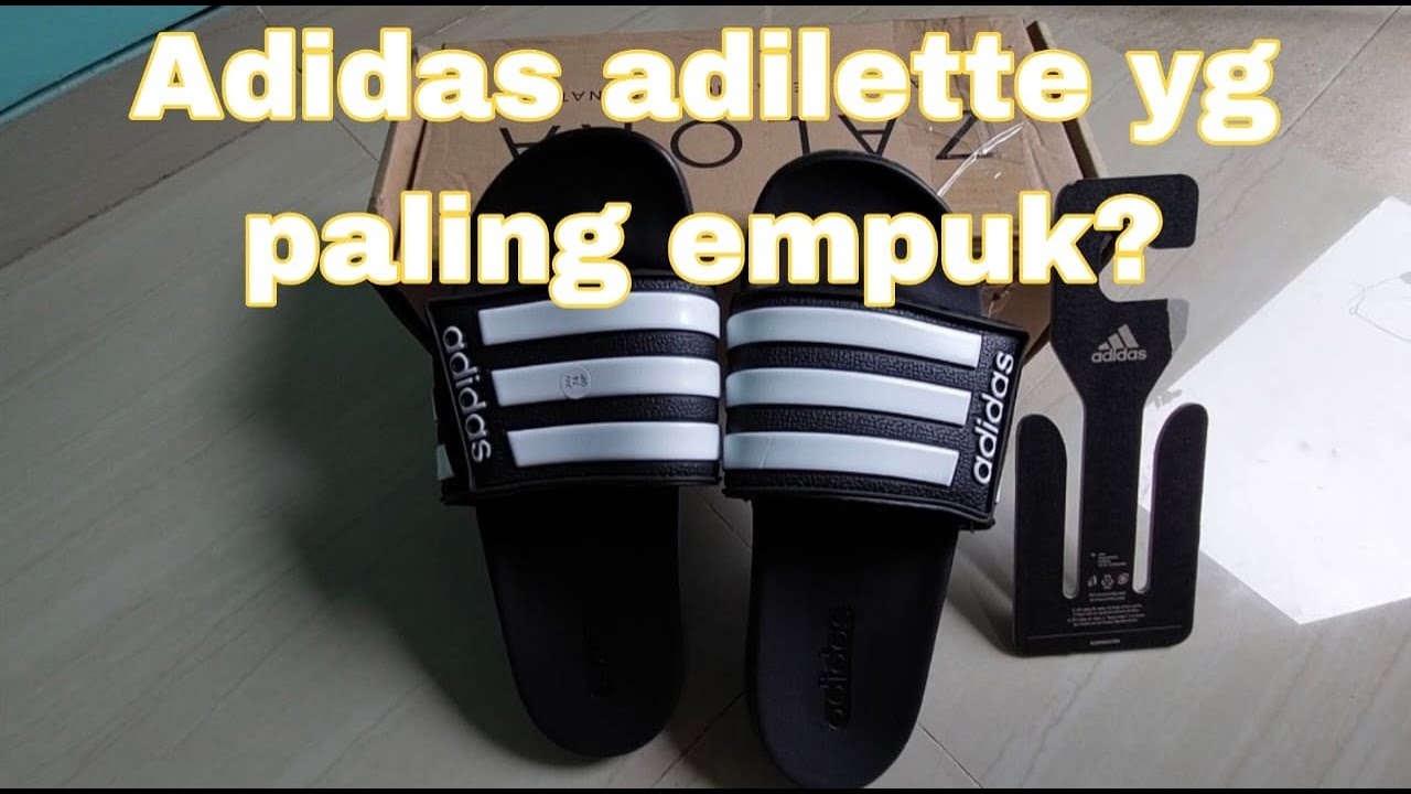 Unboxing Adidas Adilette Comfort Adj + on feet