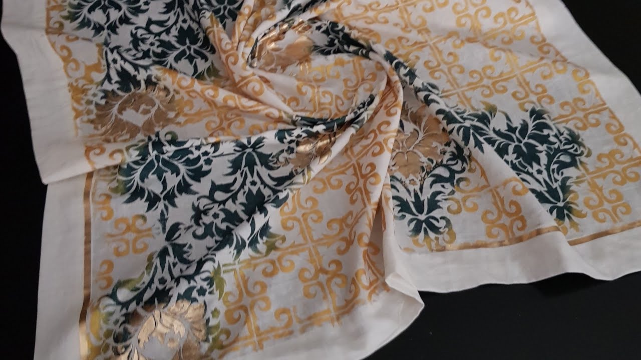 تزيين غطاء المائدة nappe  بطريقة سهلة و سريعة  #الرسم على الثوب#Cadence