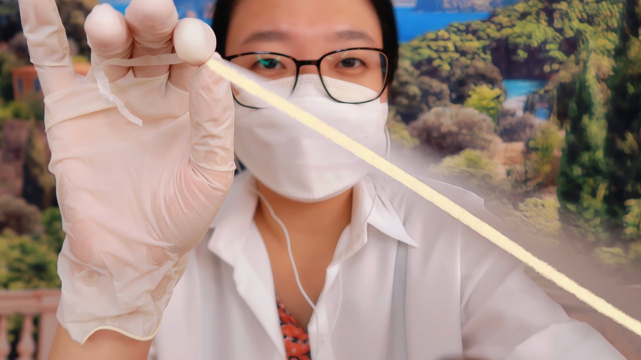 ASMR: удаление длинных нитей из глаз (осмотр и чистка глаз)