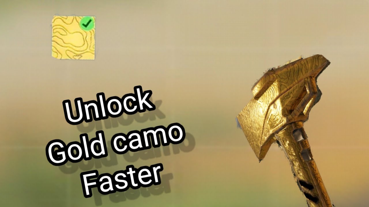 How to unlock gold camo on any Melee weapon fast ?
