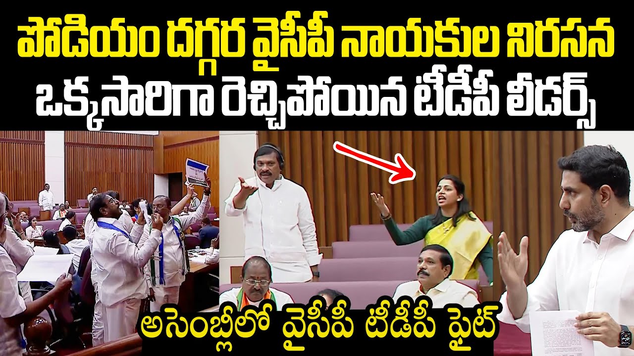 అసెంబ్లీలో వైసీపీ టీడీపీ ఫైట్ !  రెచ్చిపోయిన టీడీపీ లీడర్స్ TDP vs YCP Fight In 2nd Day Ap Assembly