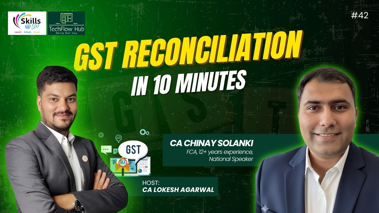GST Reconciliation in Tally Prime || GST Reconciliation in Excel || GST reconcile || Skills@100