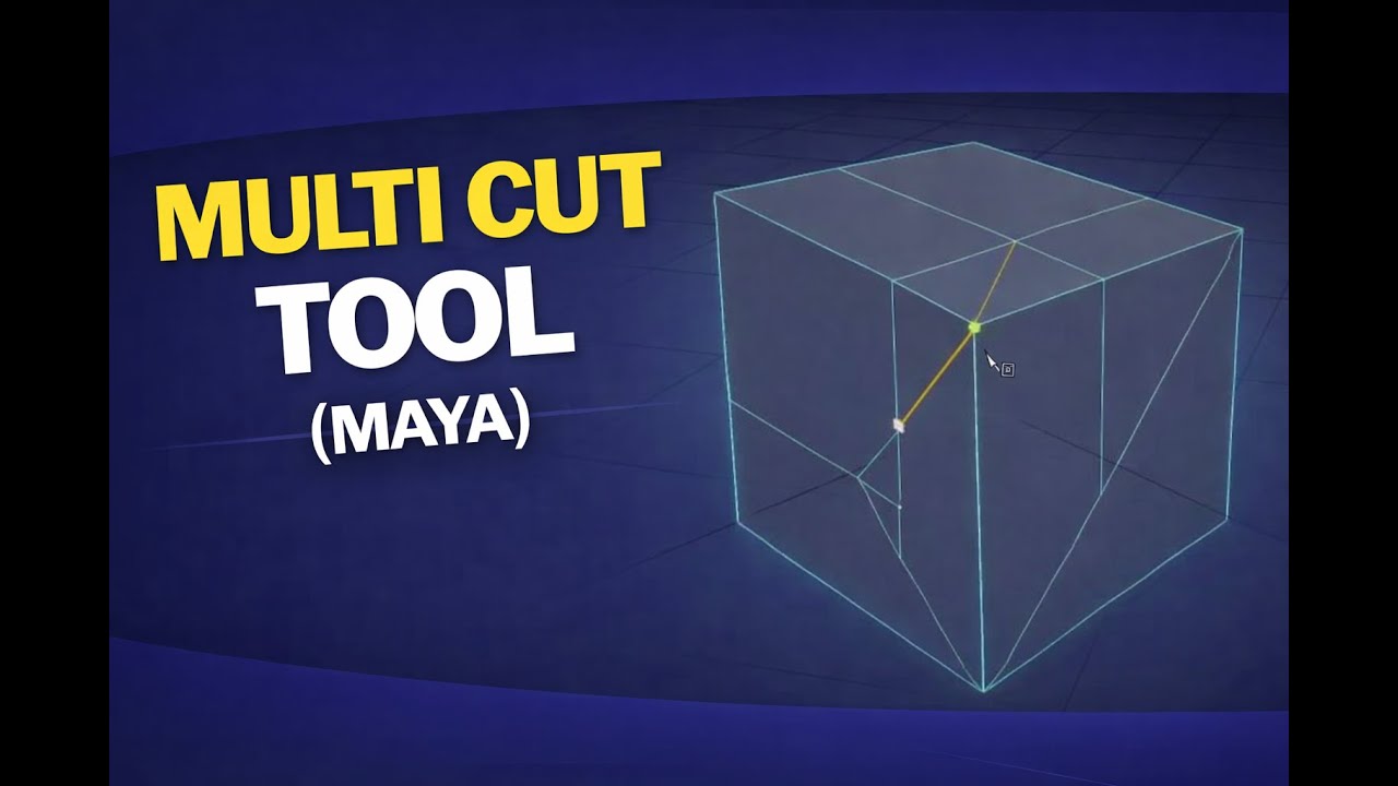 Maya Multi Cut Tool Explained for Beginners | Clean Topology Step by Step