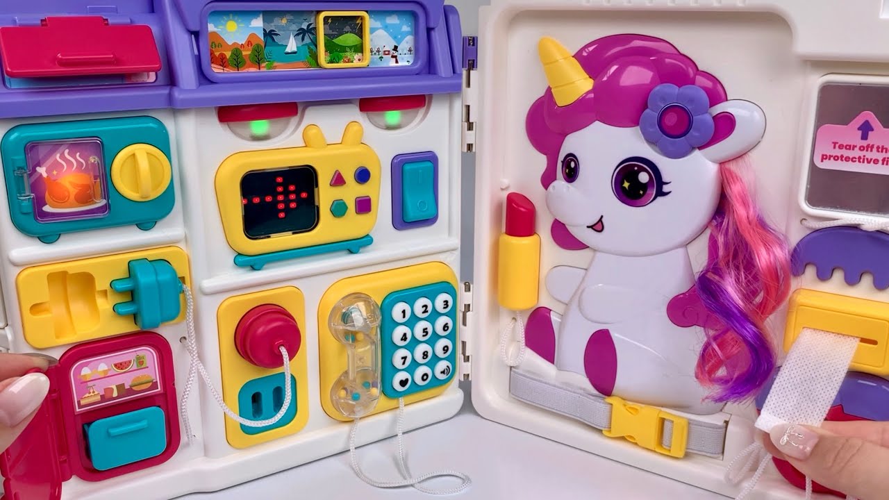 [🐰toy asmr🐰] Big Fidget Board & UNICORN Fidget Toy ASMR Satisfying Unboxing No talking Review Toys